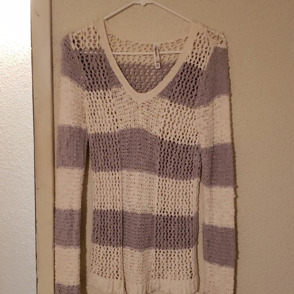 White and Grey Sweater